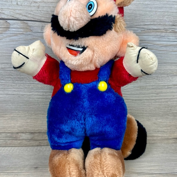 1990 ACME Super Mario Bros 3 Plush Tanooki Suit Stuffed Toy RARE - Picture 11 of 11